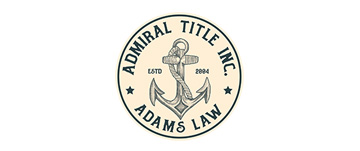 A logo of admiral title inc.